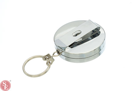 Chrome Plated Self Winding Reel Key Chain key ring pull key reel housewares tools